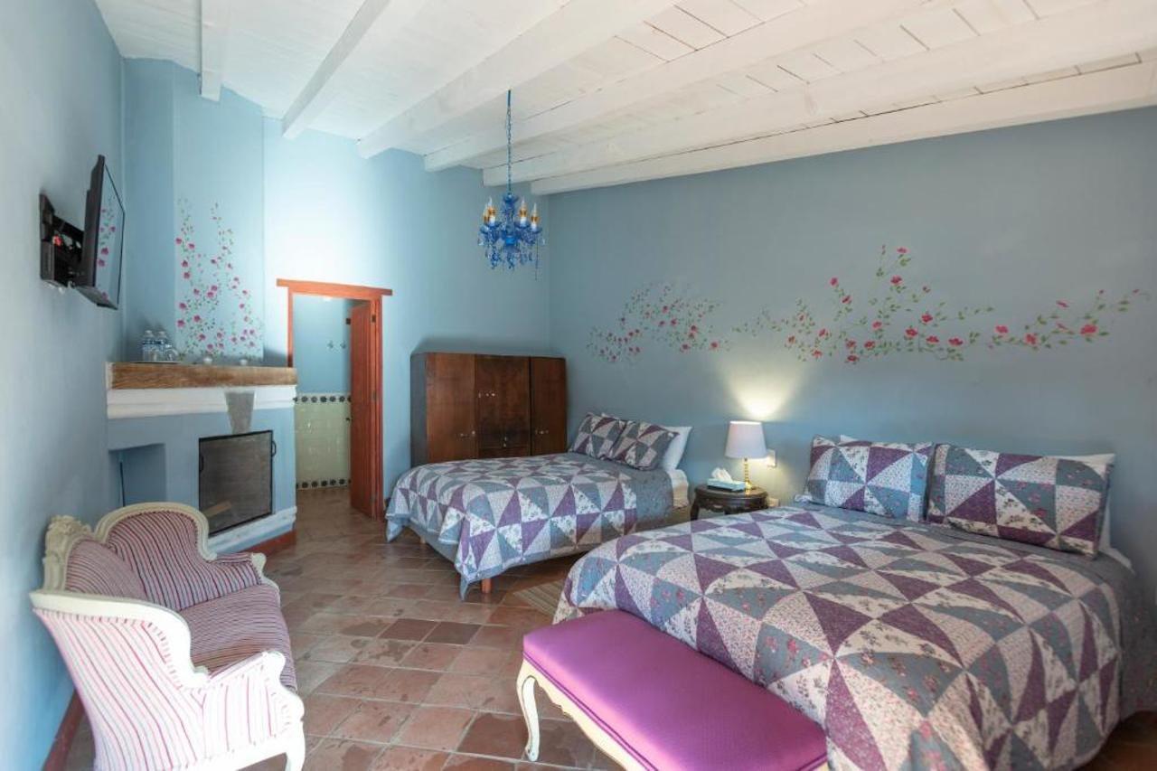 מלון הואסקה דה אוקמפו La Casa Azul Huasca & Restaurante La Terraza מראה חיצוני תמונה