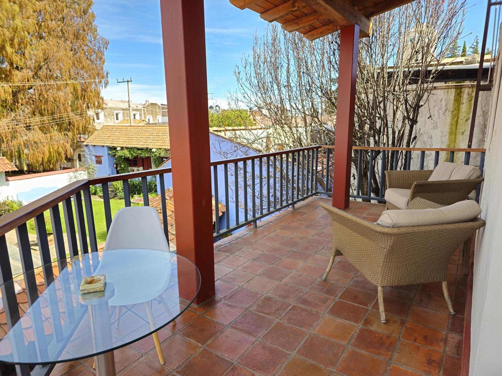 מלון הואסקה דה אוקמפו La Casa Azul Huasca & Restaurante La Terraza מראה חיצוני תמונה
