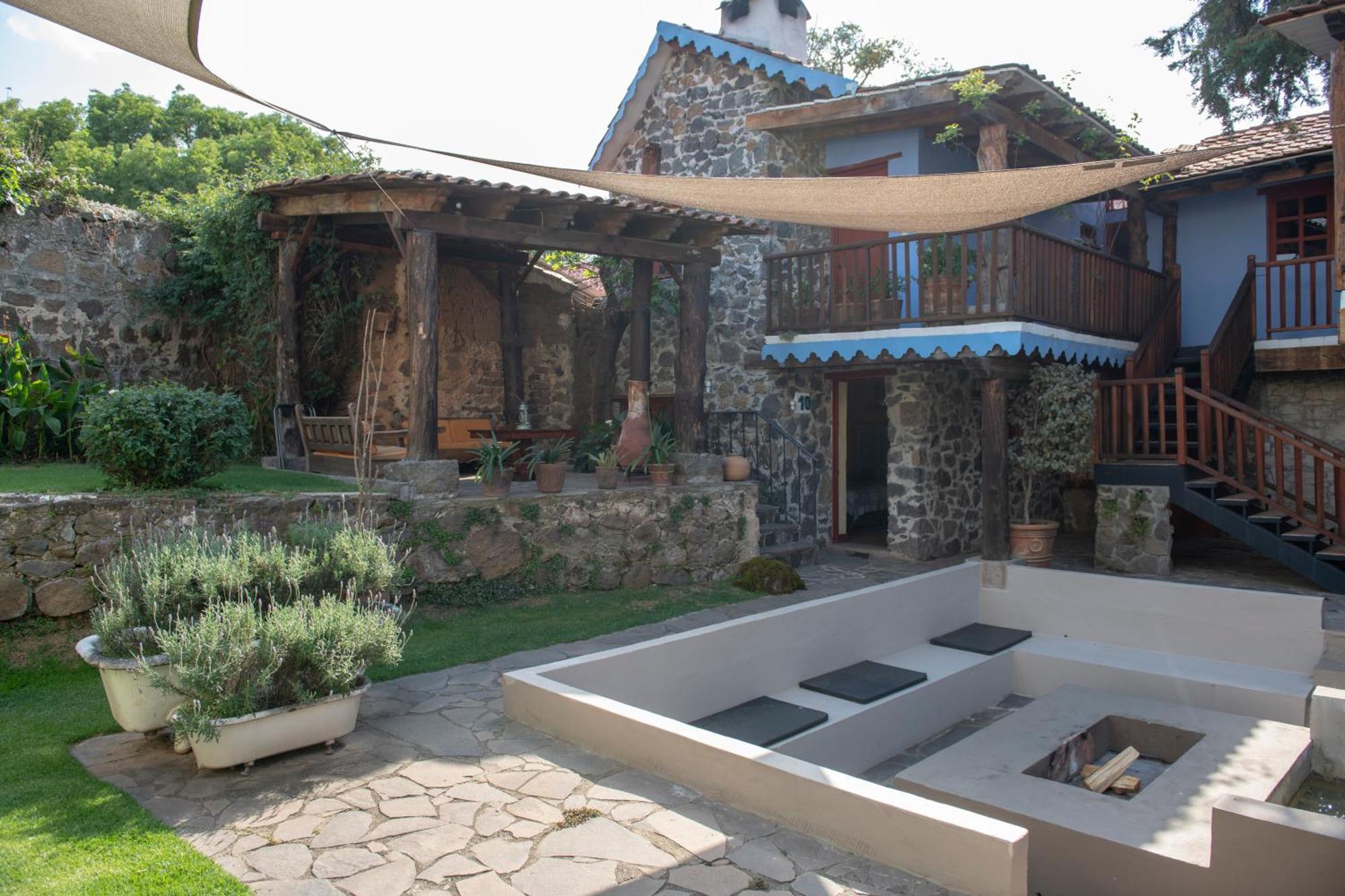 מלון הואסקה דה אוקמפו La Casa Azul Huasca & Restaurante La Terraza מראה חיצוני תמונה
